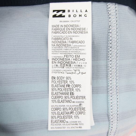 Billabong Swim Trunks Recycler Pro Performance Striped Board Shorts Size 30 NWT - Picture 12 of 13